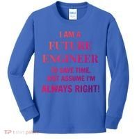 Funny Gift Idea Future Engineer Engineering Major Gift Kids Long Sleeve Shirt thumb 0