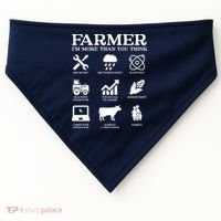 Farmer Gift Idea Farming Agriculture Patriotic Farmer USA-Made Doggie Bandana thumb 0