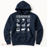 Farmer Gift Idea Farming Agriculture Patriotic Farmer Hoodie thumb 0