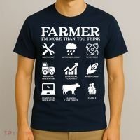Farmer Gift Idea Farming Agriculture Patriotic Farmer T-Shirt thumb 3