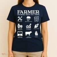 Farmer Gift Idea Farming Agriculture Patriotic Farmer T-Shirt thumb 4