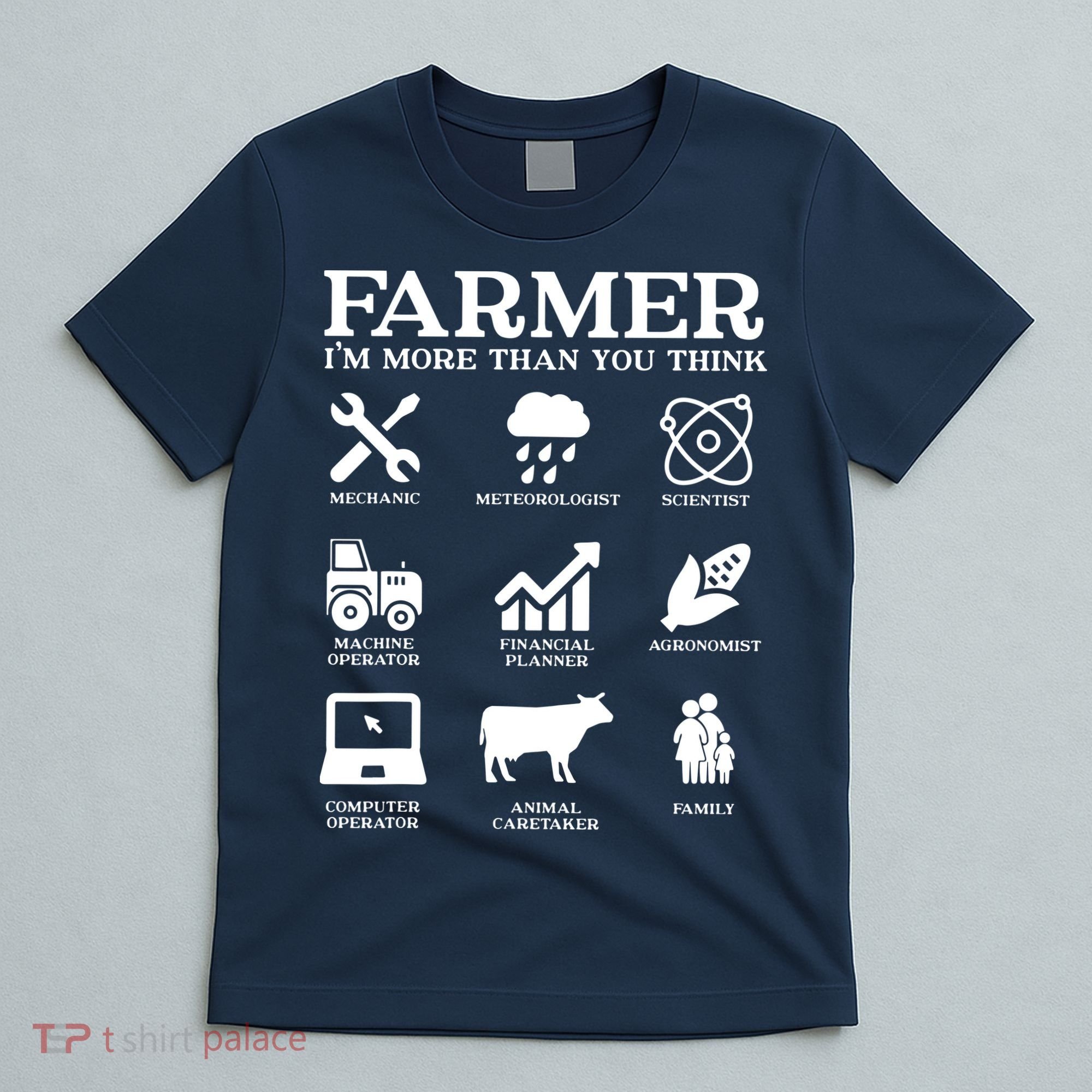 Farmer Gift Idea Farming Agriculture Patriotic Farmer T-Shirt