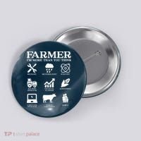 Farmer Gift Idea Farming Agriculture Patriotic Farmer Button thumb 0