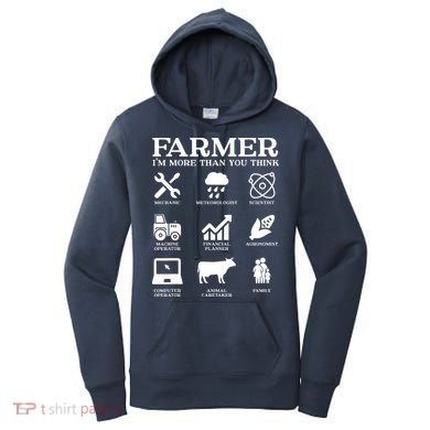 Farmer Gift Idea Farming Agriculture Patriotic Farmer Women's Hoodie