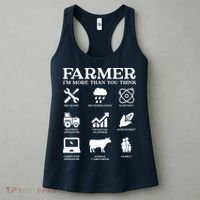 Farmer Gift Idea Farming Agriculture Patriotic Farmer Women's Tank Top thumb 3