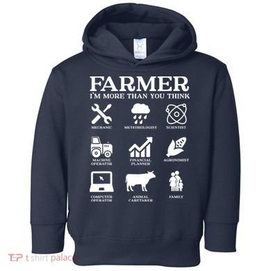 Farmer Gift Idea Farming Agriculture Patriotic Farmer Toddler Hoodie