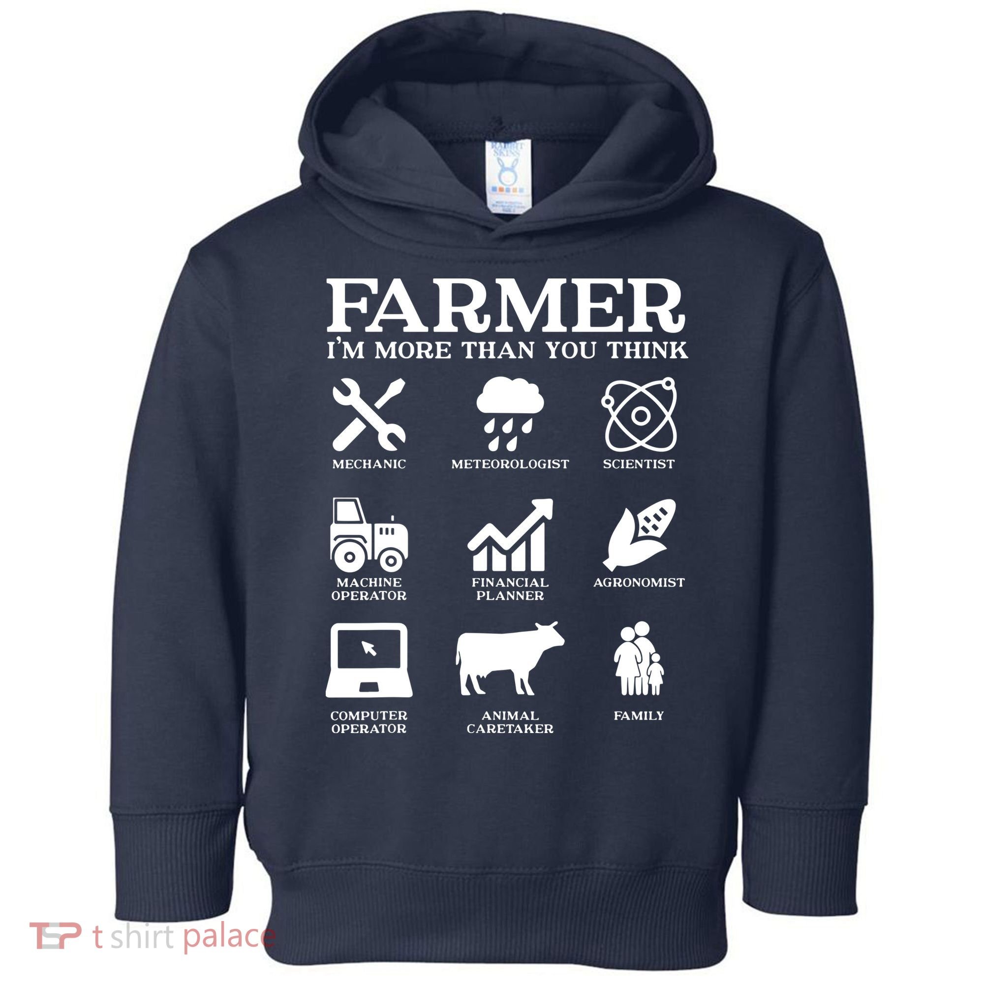 Farmer Gift Idea Farming Agriculture Patriotic Farmer Toddler Hoodie