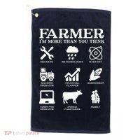 Farmer Gift Idea Farming Agriculture Patriotic Farmer Golf Towel thumb 0
