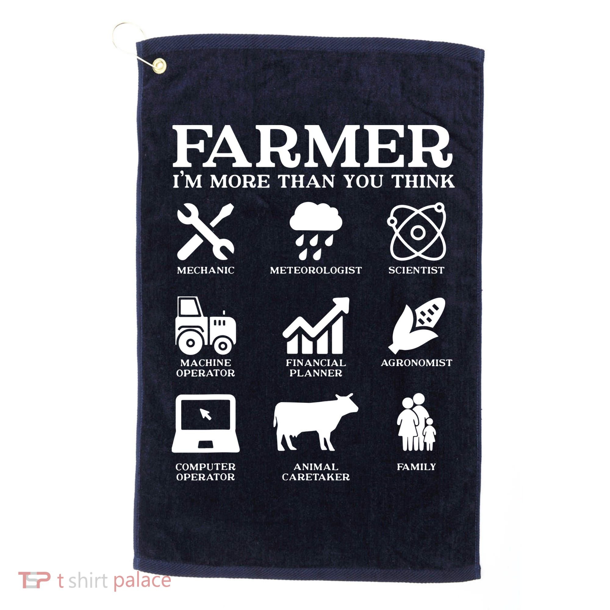 Farmer Gift Idea Farming Agriculture Patriotic Farmer Golf Towel