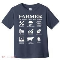 Farmer Gift Idea Farming Agriculture Patriotic Farmer Toddler T-Shirt thumb 0