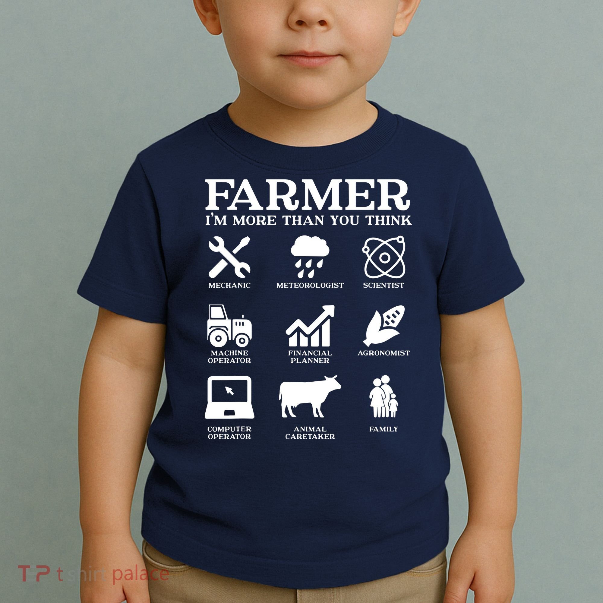 Farmer Gift Idea Farming Agriculture Patriotic Farmer Toddler T-Shirt
