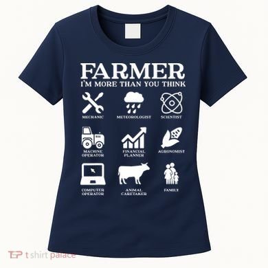 Farmer Gift Idea Farming Agriculture Patriotic Farmer Women's T-Shirt