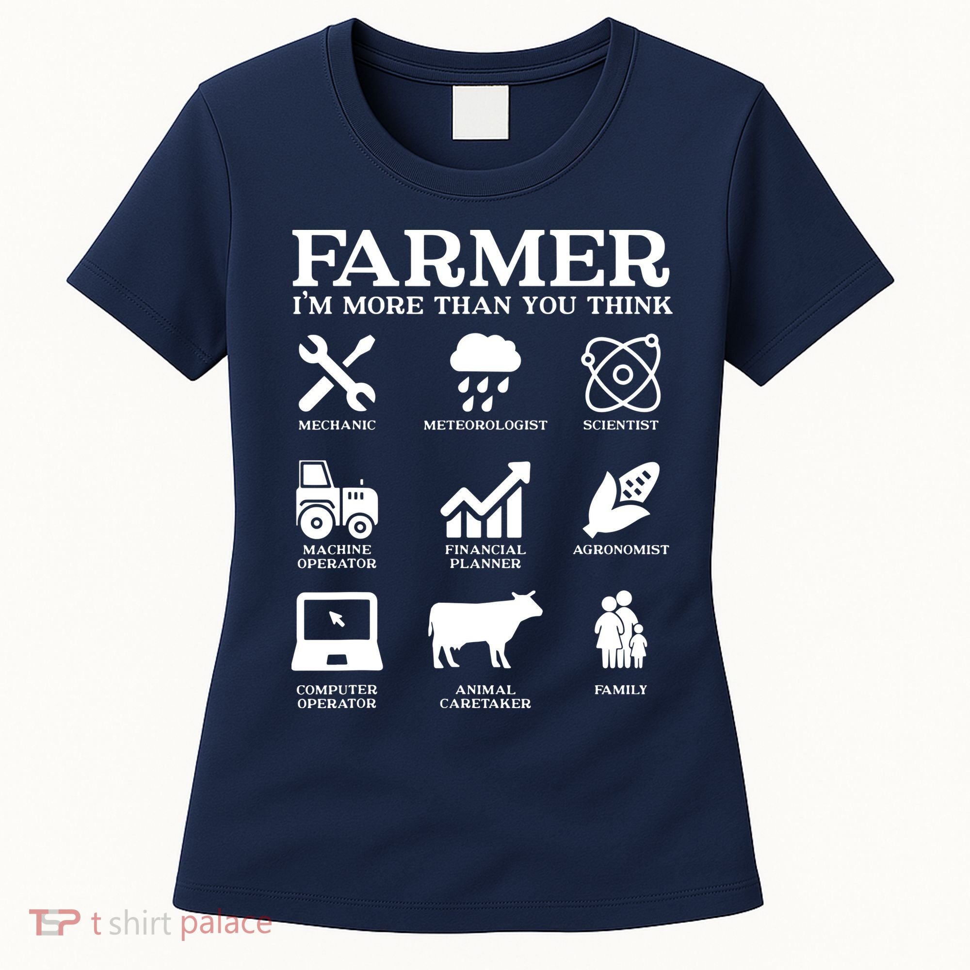 Farmer Gift Idea Farming Agriculture Patriotic Farmer Women's T-Shirt