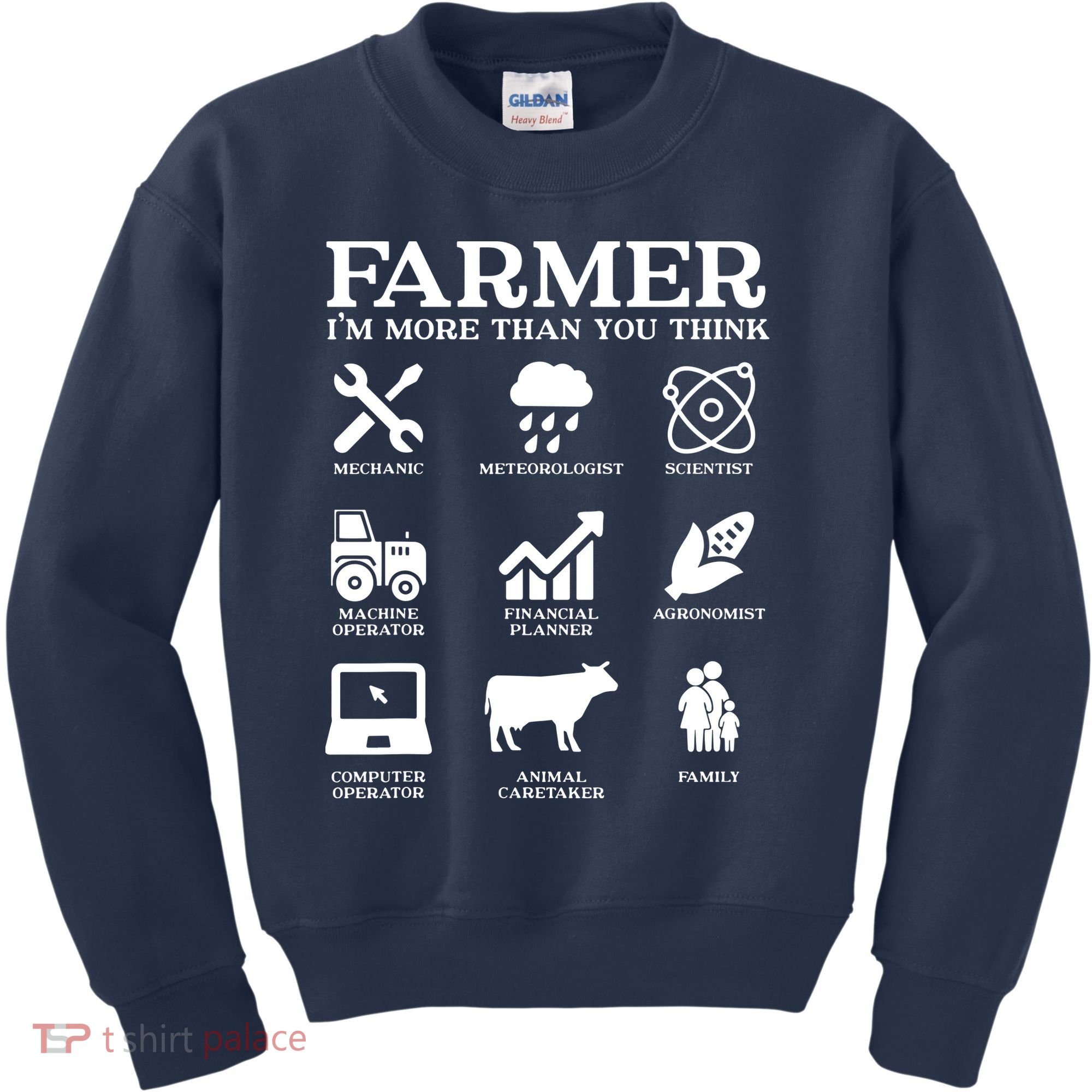 Farmer Gift Idea Farming Agriculture Patriotic Farmer Kids Sweatshirt