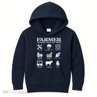 Farmer Gift Idea Farming Agriculture Patriotic Farmer Kids Hoodie thumb 0