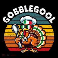 Funny Gobblegool Italian Gobble Turkey Day Fall Thanksgiving Doggie Tank thumb 4