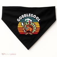 Funny Gobblegool Italian Gobble Turkey Day Fall Thanksgiving USA-Made Doggie Bandana thumb 0