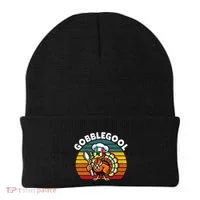 Funny Gobblegool Italian Gobble Turkey Day Fall Thanksgiving Beanie thumb 0