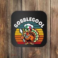 Funny Gobblegool Italian Gobble Turkey Day Fall Thanksgiving Coaster thumb 0