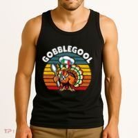 Funny Gobblegool Italian Gobble Turkey Day Fall Thanksgiving Tank Top thumb 3