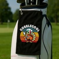 Funny Gobblegool Italian Gobble Turkey Day Fall Thanksgiving Golf Towel thumb 2