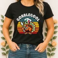 Funny Gobblegool Italian Gobble Turkey Day Fall Thanksgiving Women's T-Shirt thumb 2