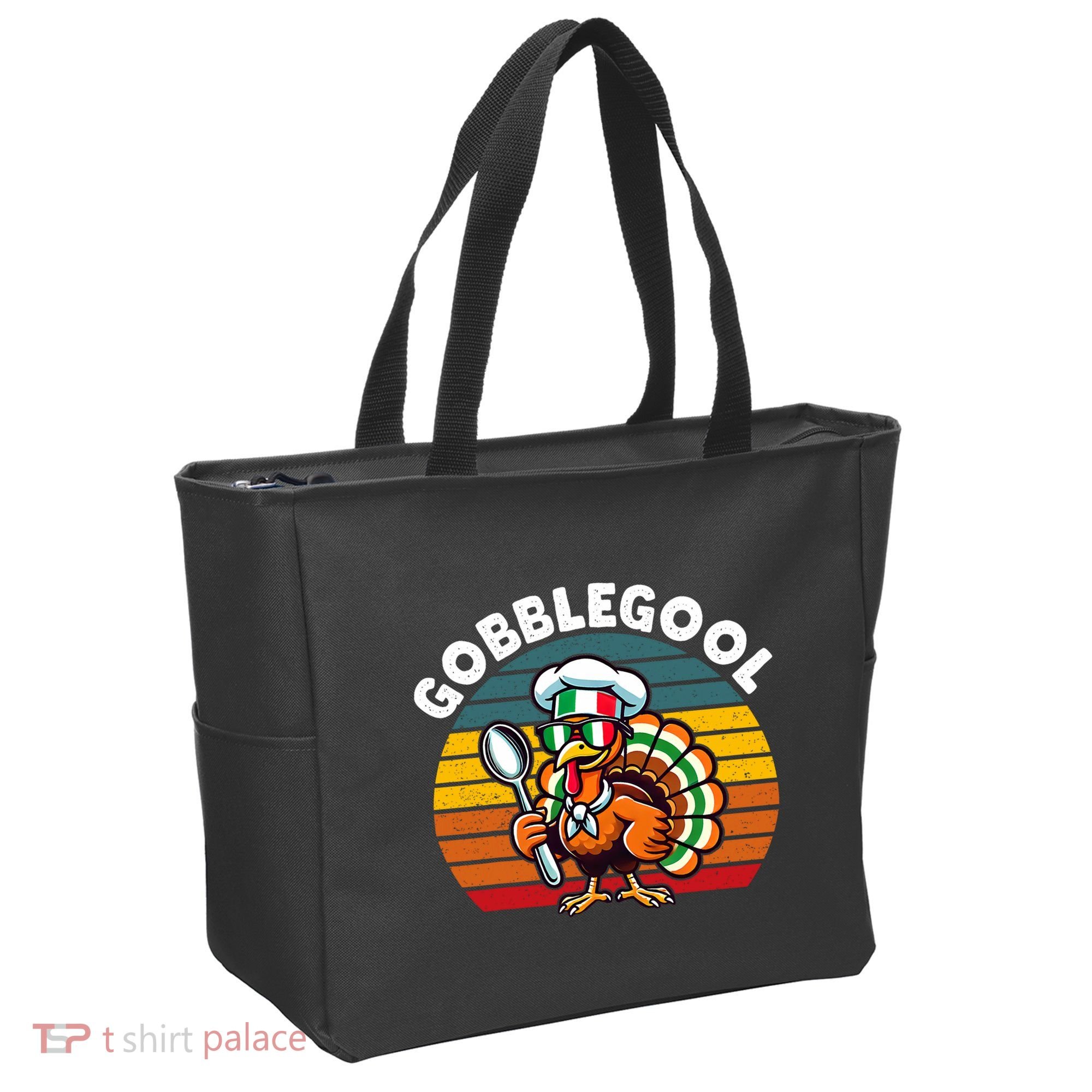 Funny Gobblegool Italian Gobble Turkey Day Fall Thanksgiving Tote Bag