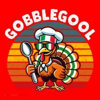 Funny Gobblegool Italian Gobble Turkey Day Fall Thanksgiving Santa Hat thumb 1