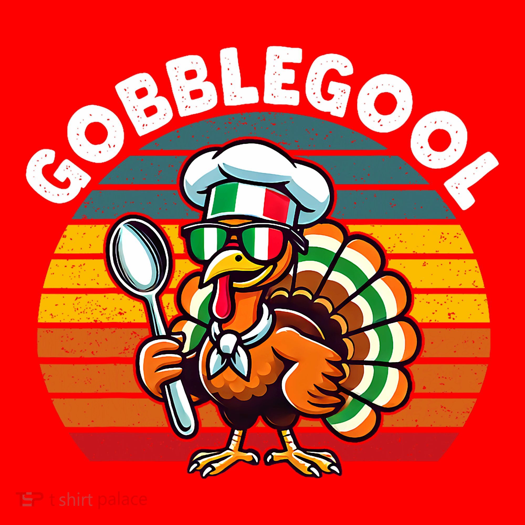Funny Gobblegool Italian Gobble Turkey Day Fall Thanksgiving Santa Hat