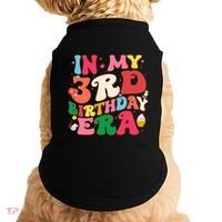 Funny Groovy In My 3rd Birthday Era Three Years Old Birthday Doggie Tank thumb 0