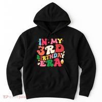 Funny Groovy In My 3rd Birthday Era Three Years Old Birthday Hoodie thumb 0