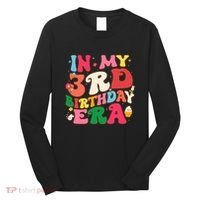 Funny Groovy In My 3rd Birthday Era Three Years Old Birthday Long Sleeve Shirt thumb 0