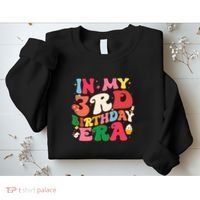 Funny Groovy In My 3rd Birthday Era Three Years Old Birthday Sweatshirt thumb 2