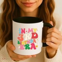 Funny Groovy In My 3rd Birthday Era Three Years Old Birthday Coffee Mug thumb 3