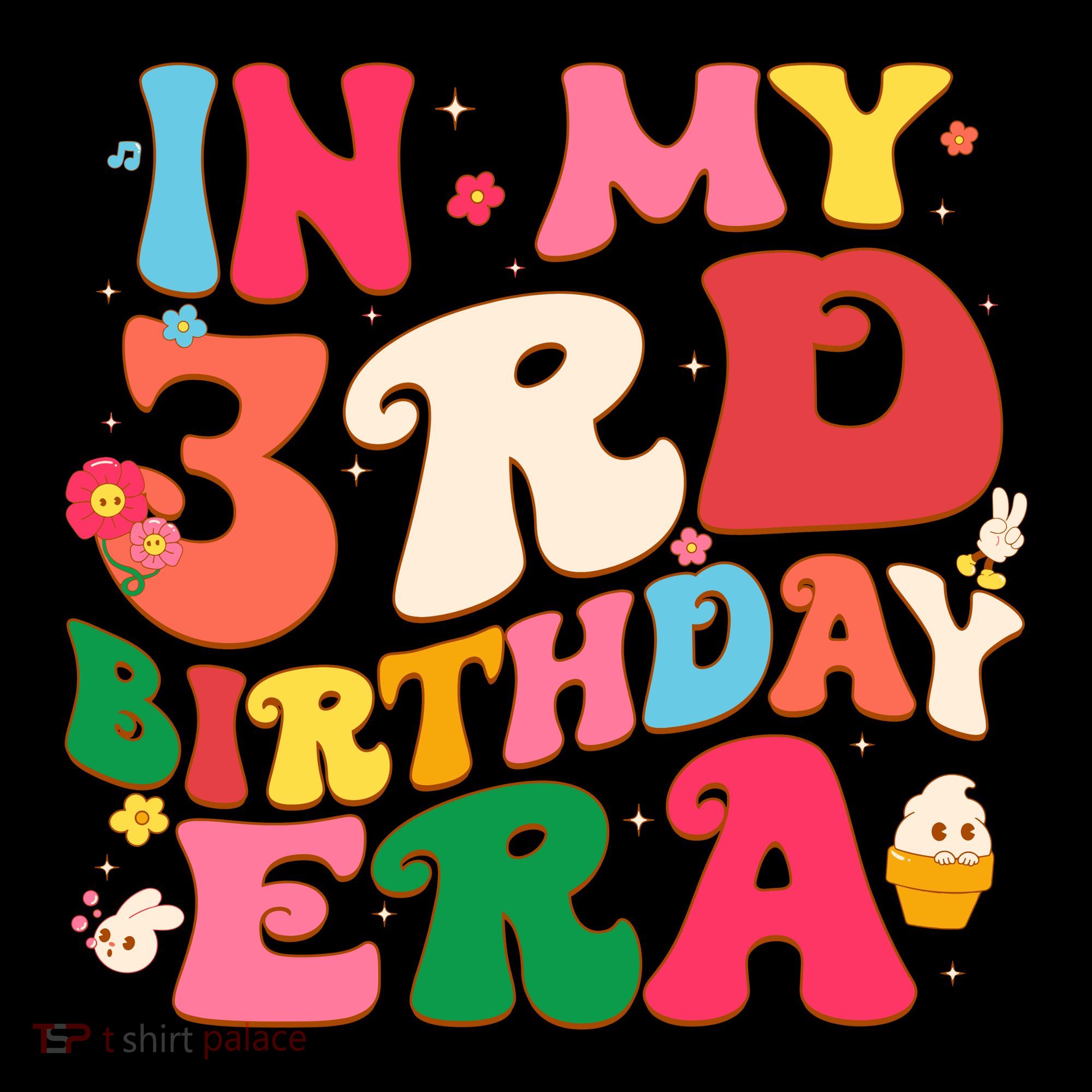 Funny Groovy In My 3rd Birthday Era Three Years Old Birthday Coffee Mug