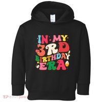 Funny Groovy In My 3rd Birthday Era Three Years Old Birthday Toddler Hoodie thumb 0