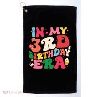 Funny Groovy In My 3rd Birthday Era Three Years Old Birthday Golf Towel thumb 0