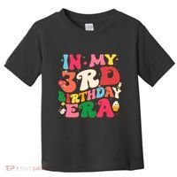 Funny Groovy In My 3rd Birthday Era Three Years Old Birthday Toddler T-Shirt thumb 0