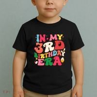 Funny Groovy In My 3rd Birthday Era Three Years Old Birthday Toddler T-Shirt thumb 2