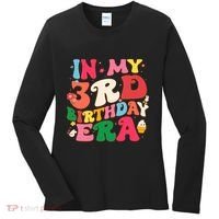 Funny Groovy In My 3rd Birthday Era Three Years Old Birthday Women's Long Sleeve Shirt thumb 0