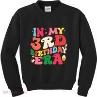 Funny Groovy In My 3rd Birthday Era Three Years Old Birthday Kids Sweatshirt thumb 0