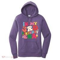 Funny Groovy In My 3rd Birthday Era Three Years Old Birthday Women's Hoodie thumb 0