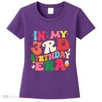 Funny Groovy In My 3rd Birthday Era Three Years Old Birthday Women's T-Shirt thumb 0