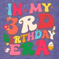 Funny Groovy In My 3rd Birthday Era Three Years Old Birthday Women's T-Shirt thumb 6