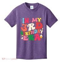 Funny Groovy In My 3rd Birthday Era Three Years Old Birthday Kids T-Shirt thumb 0