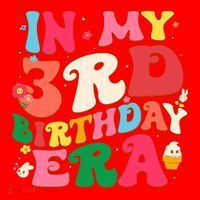 Funny Groovy In My 3rd Birthday Era Three Years Old Birthday Santa Hat thumb 1