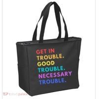 Funny Get In Good Necessary Trouble Tote Bag thumb 2