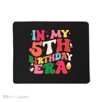 Funny Groovy In My 5th Birthday Era Five Years Old Birthday Mousepad thumb 0