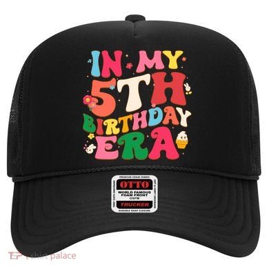 Funny Groovy In My 5th Birthday Era Five Years Old Birthday Hat