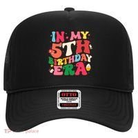 Funny Groovy In My 5th Birthday Era Five Years Old Birthday Hat thumb 0